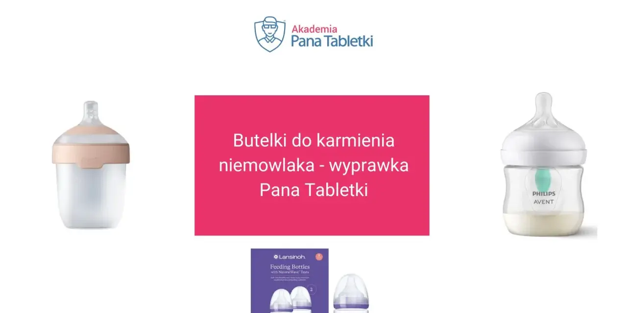 Wyprawka dla niemowlaka: butelki do mleka Lovi, Lansinoh i Philips Avent.