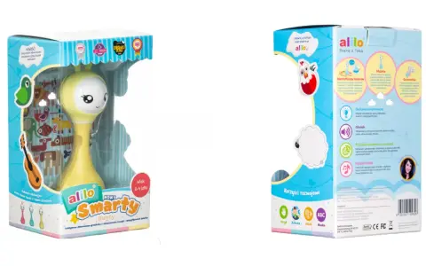 Żółta zabawka alilo Smarty Bunny z polskim językiem, muzyką i identyfikatorem kolorów. Idealna dla dzieci od 0 do 4 lat.