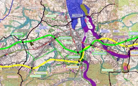 Szczegółowa mapa Beskidzkiej Drogi Integracyjnej i jej kluczowe lokalizacje